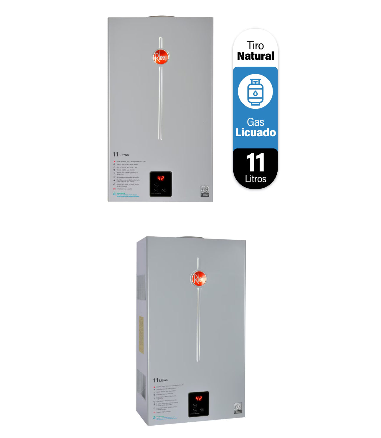 Calefont Rheem 11 litros tiro natural (con Instalación incluida)Gas Licuado