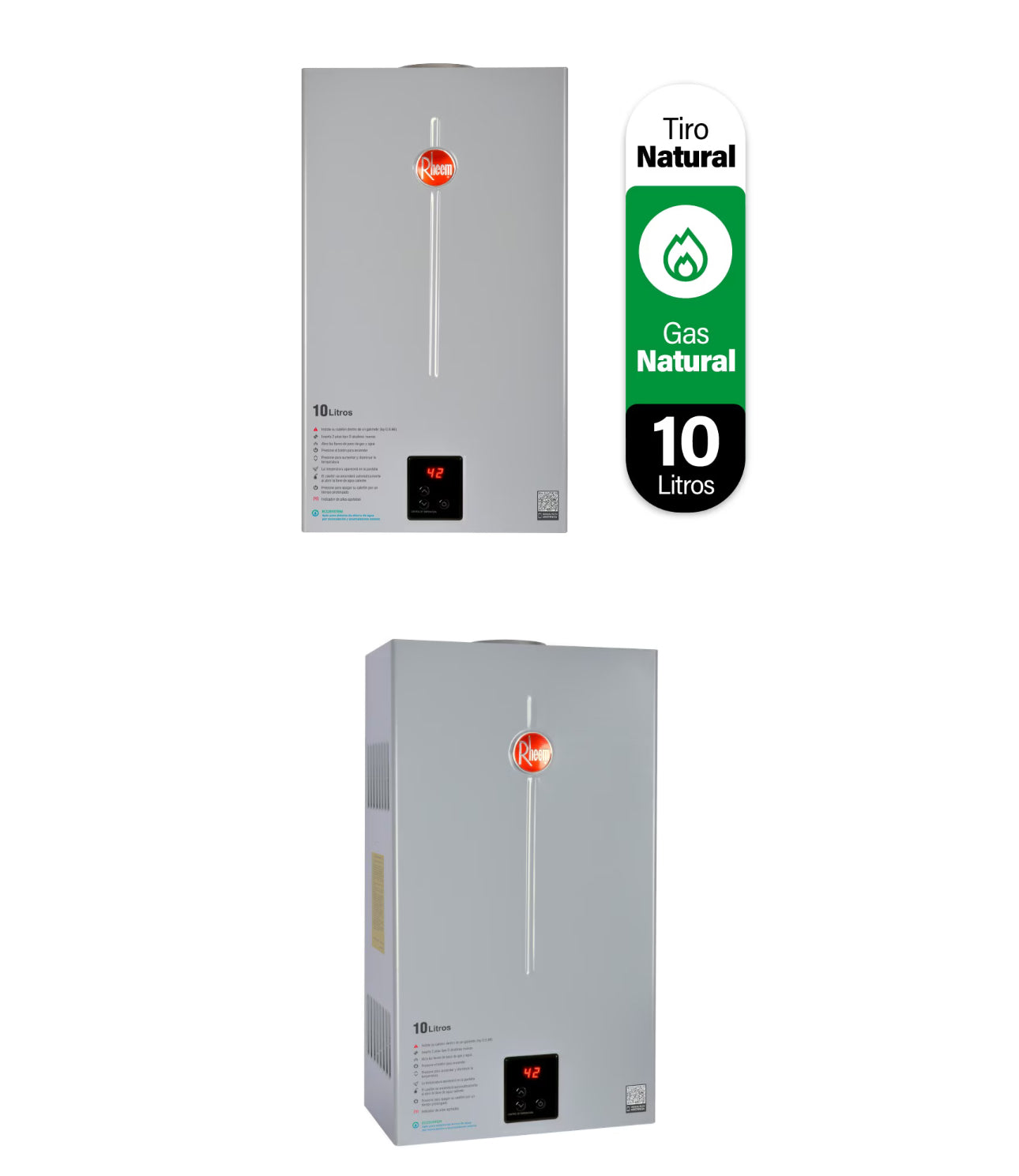 Calefont Rheem 10 litros tiro natural (con Instalación incluida)Gas natural