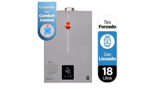 Calefont Rheem 18 litros Tiro Forzado (con Instalación incluida)Gas Licuado