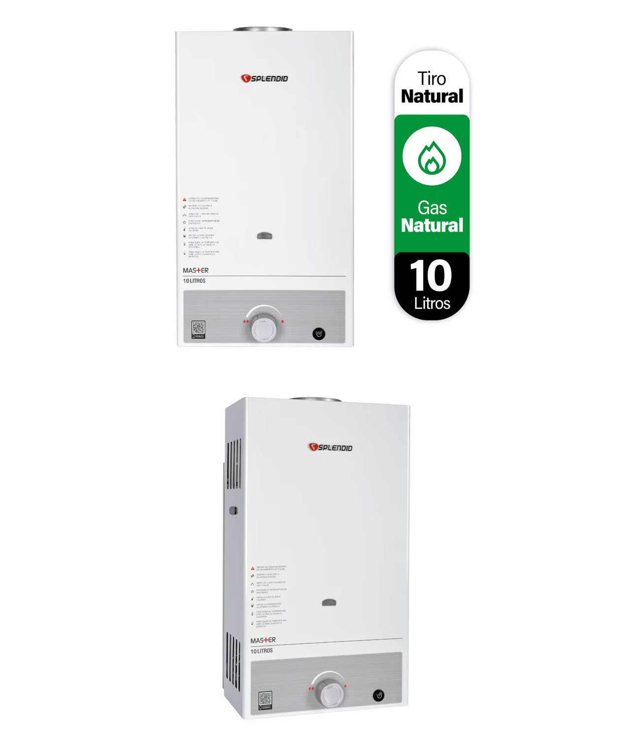 Calefont Splendid Master 10 litros tiro natural (con Instalación incluida) Gas Natural