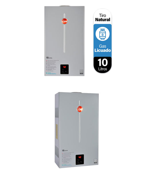 Calefont Rheem 10 litros Tiro Natural (con Instalación incluida)Gas Licuado