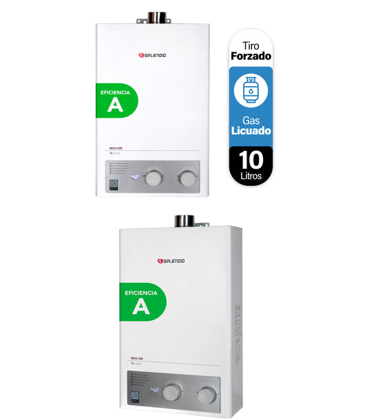 Calefont Splendid Master 10 litros tiro forzado (con Instalación incluida)Gas licuado