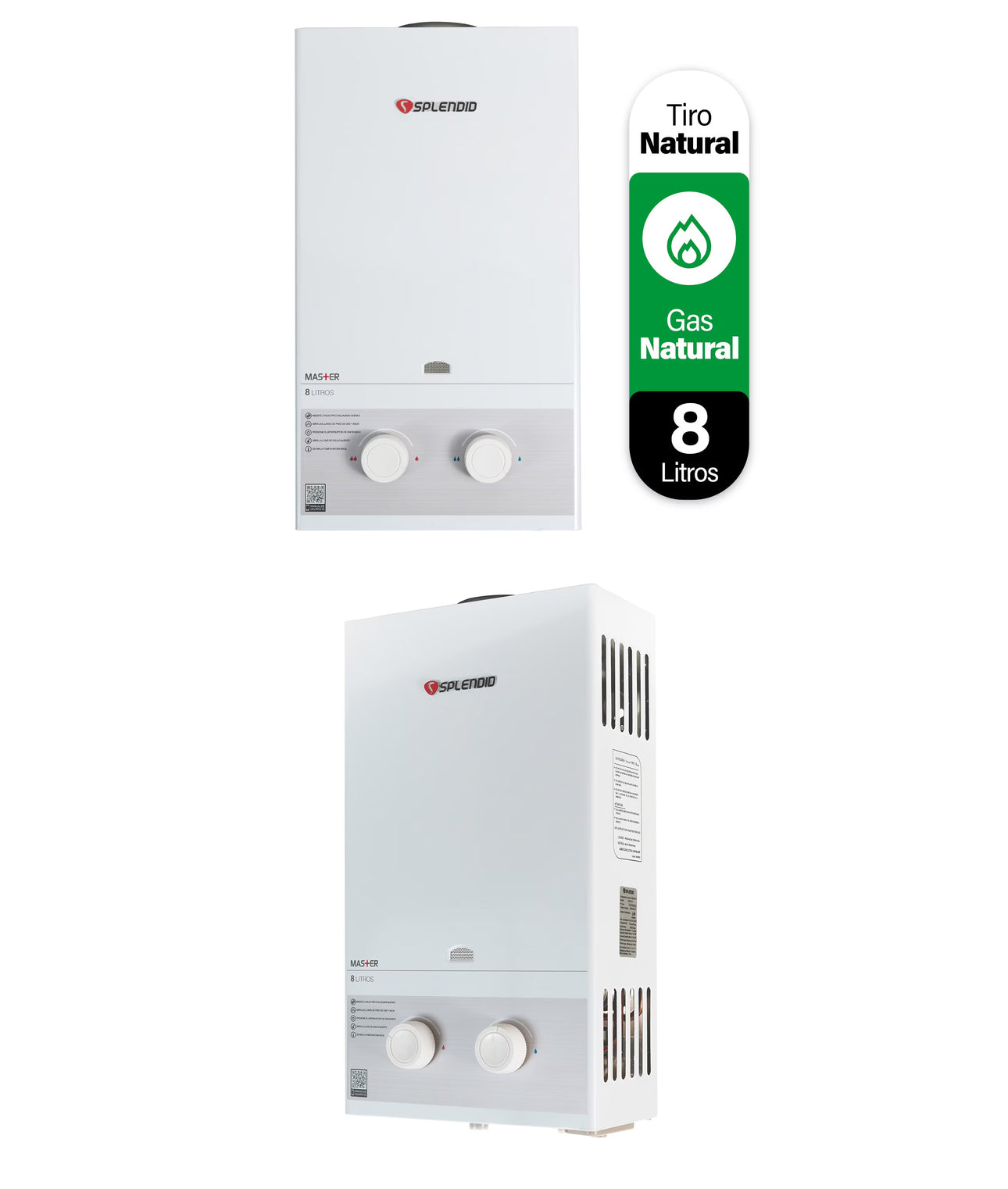 Calefont Splendid Master 8 litros Tiro Natural (con Instalación incluida ) Gas Natural