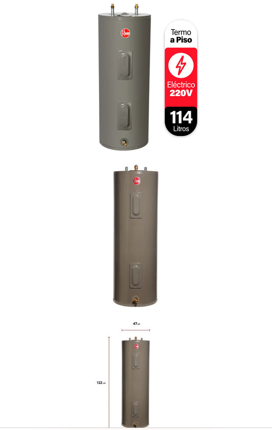 Termo Eléctrico de Piso Rheem 114 litros 220 V (con Instalación incluida)