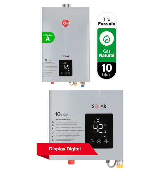 Calefont Rheem 10 litros Tiro Forzado (con Instalación incluida)Gas Natural