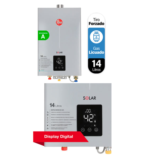 Calefont Rheem 14 litros Tiro Forzado (con Instalación incluida)Gas Licuado