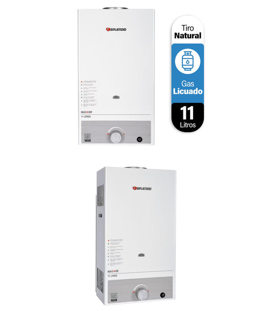 Calefont Splendid Master 11 litros tiro natural (con instalación incluida)Gas Licuado