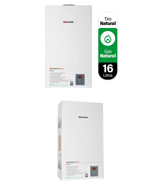 Calefont Splendid Templatech 16 litros tiro natural (con Instalación incluida)Gas Natural