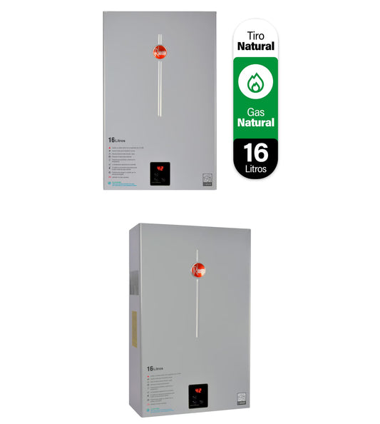Calefont Rheem 16 litros tiro natural (con Instalación incluida) Gas Natural